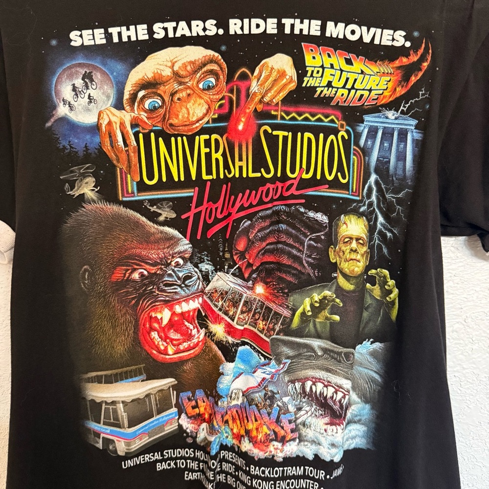 Universal Studios Black Ringer Tee - image 1